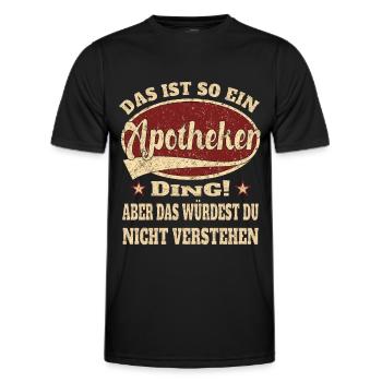 Apotheker Ich bin dieser legendäre Apotheker - Männer Funktions-T-Shirt - Schwarz - Vorne - AI Model Male 178 dark (178cm)