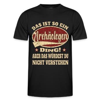 Archäologe Ich bin dieser legendäre Archäologe - Männer Funktions-T-Shirt - Schwarz - Vorne - AI Model Male 178 dark (178cm)
