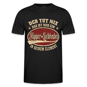 Flipper-liebhaher der tut nix das ist nur ein - Männer Funktions-T-Shirt - Schwarz - Vorne - AI Model Male 178 dark (178cm)