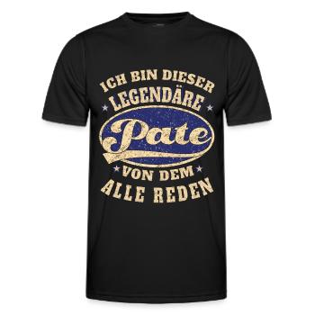 Pate ich bin dieser legendäre Pate Ding - Männer Funktions-T-Shirt - Schwarz - Vorne - AI Model Male 178 dark (178cm)