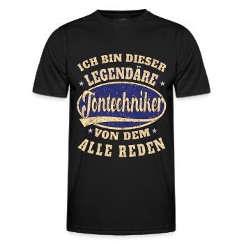 Tontechniker Ich bin dieser legendäre Tontechniker - Männer Funktions-T-Shirt - Schwarz - Vorne - AI Model Male 178 dark (178cm)