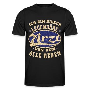 Arzt Ich bin dieser legendäre Arzt - Männer Funktions-T-Shirt - Schwarz - Vorne - AI Model Male 178 dark (178cm)