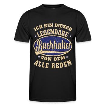 Buchhalter ich bin dieser legendäre Buchhalter - Männer Funktions-T-Shirt - Schwarz - Vorne - AI Model Male 178 dark (178cm)