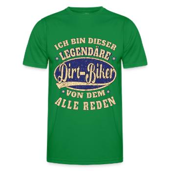 Dirt-Biker ich bin dieser legendäre Dirt-Biker - Männer Funktions-T-Shirt - Kelly Green - Vorne - AI Model Male 178 dark (178cm)
