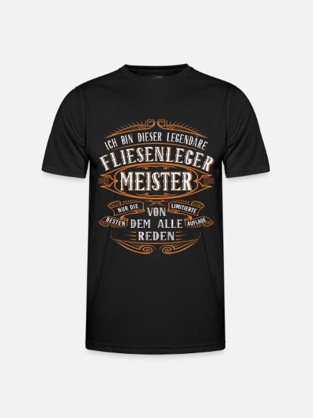 Fliesenleger Meister Ich bin dieser legendäre - Männer Funktions-T-Shirt - Schwarz