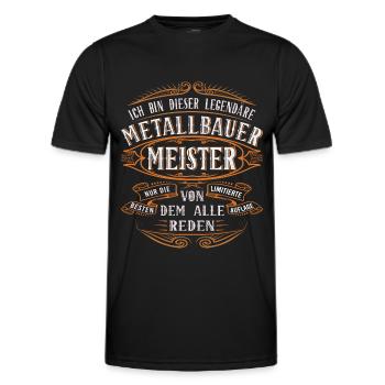 Metallbauer Meister Ich bin dieser legendäre - Männer Funktions-T-Shirt - Schwarz - Vorne - AI Model Male 178 dark (178cm)