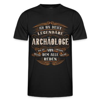 Archäologe Ich bin dieser legendäre Archäologe - Männer Funktions-T-Shirt - Schwarz - Vorne - AI Model Male 178 dark (178cm)