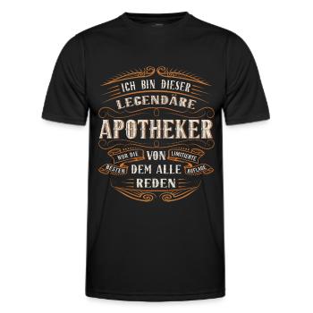 Apotheker Ich bin dieser legendäre Apotheker - Männer Funktions-T-Shirt - Schwarz - Vorne - AI Model Male 178 dark (178cm)