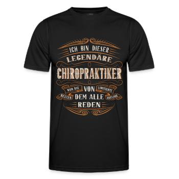 Chiropraktiker ich bin dieser legendäre - Männer Funktions-T-Shirt - Schwarz - Vorne - AI Model Male 178 dark (178cm)