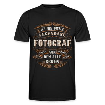 Fotograf ich bin dieser legendäre Fotograf - Männer Funktions-T-Shirt - Schwarz - Vorne - AI Model Male 178 dark (178cm)