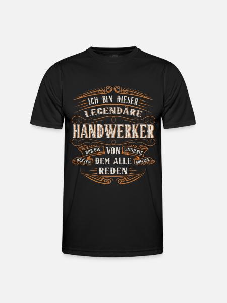 Handwerker Ich bin dieser legendäre Handwerker - Männer Funktions-T-Shirt - Schwarz