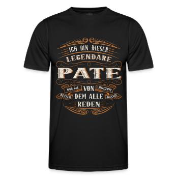 Pate ich bin dieser legendäre Pate Ding - Männer Funktions-T-Shirt - Schwarz - Vorne - AI Model Male 178 dark (178cm)