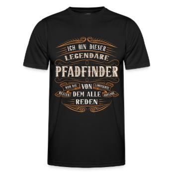 Pfadfinder ich bin dieser legendäre Pfadfinder - Männer Funktions-T-Shirt - Schwarz - Vorne - AI Model Male 178 dark (178cm)