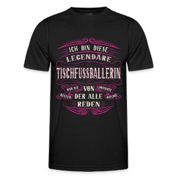 Tischfußballerin Ich bin diese legendäre - Männer Funktions-T-Shirt - Schwarz - Vorne - AI Model Male 178 dark (178cm)