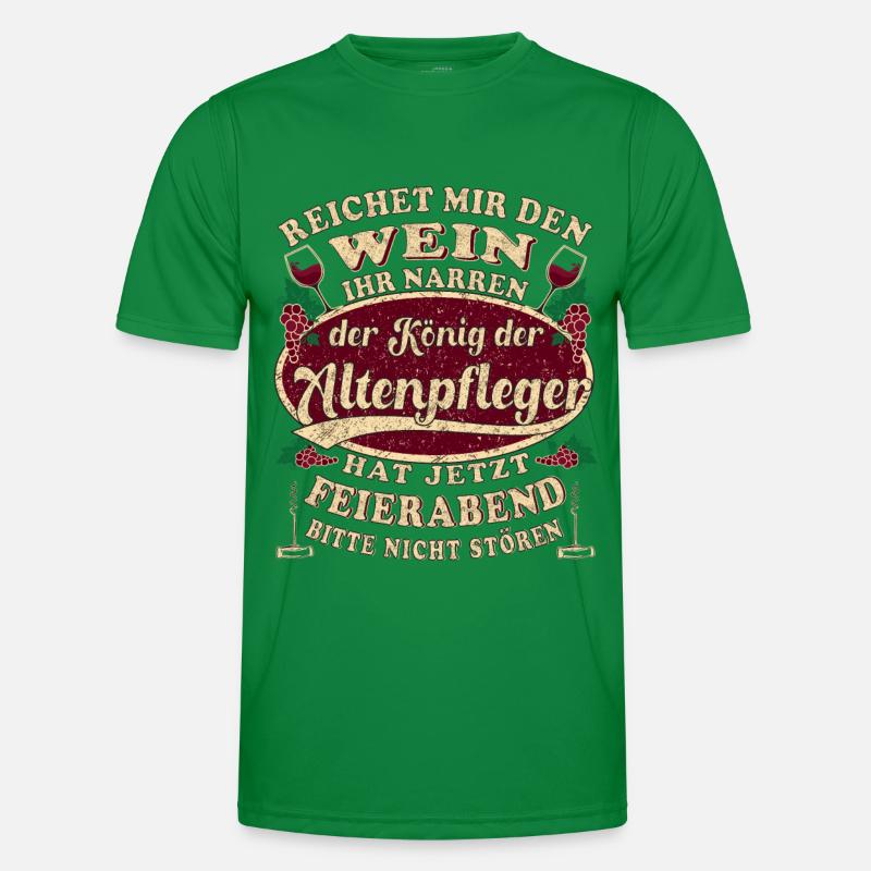 Altenpfleger Wein Feierabend Männer Funktions-T-Shirt