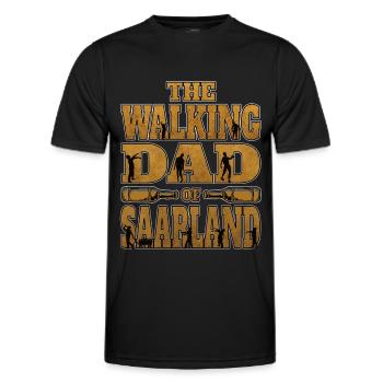 Sarre Le papa ambulant de la Sarre - T-shirt sport Homme - noir - Devant - AI Model Male 178 dark (178cm)