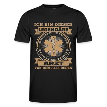Arzt Ich bin dieser legendäre Arzt - Männer Funktions-T-Shirt - Schwarz - Vorne - AI Model Male 178 dark (178cm)