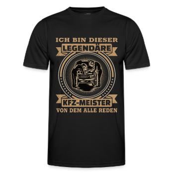 KFZ-Meister Ich bin dieser legendäre KFZ Meister - Männer Funktions-T-Shirt - Schwarz - Vorne - AI Model Male 178 dark (178cm)