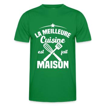 La Meilleure Cuisine est fait Maison - T-shirt sport Homme - vert - Devant - AI Model Male 178 dark (178cm)