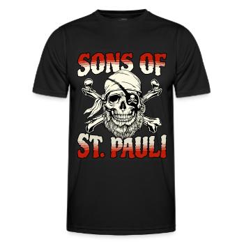 Fils de St. Pauli Hamburg Fanartikel St. Pauli - T-shirt sport Homme - noir - Devant - AI Model Male 178 dark (178cm)