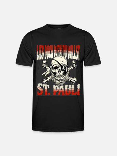 St. Pauli Hamburg Fanartikel St. Pauli - Männer Funktions-T-Shirt - Schwarz