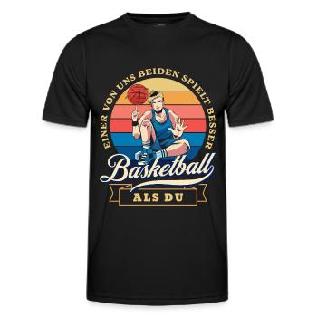 legendary basketball player summer design - Men's Functional T-Shirt - black - Front - AI Model Male 178 dark (178cm)