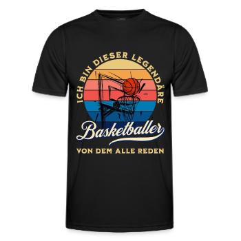 legendäre Basketballer Sommer Design - Männer Funktions-T-Shirt - Schwarz - Vorne - AI Model Male 178 dark (178cm)