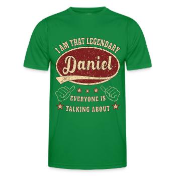 Daniel i am that legendary Daniel - Men's Functional T-Shirt - kelly green - Front - AI Model Male 178 dark (178cm)