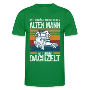 Dachzelt Camping Autozelt Abenteuer Dachzelten - Männer Funktions-T-Shirt - Kelly Green - Vorne - AI Model Male 178 dark (178cm)