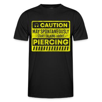 Piercing Profession Ring - Men's Functional T-Shirt - black - Front - AI Model Male 178 dark (178cm)