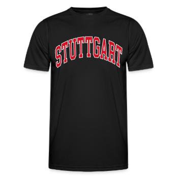 Stuttgart - Männer Funktions-T-Shirt - Schwarz - Vorne - AI Model Male 178 dark (178cm)