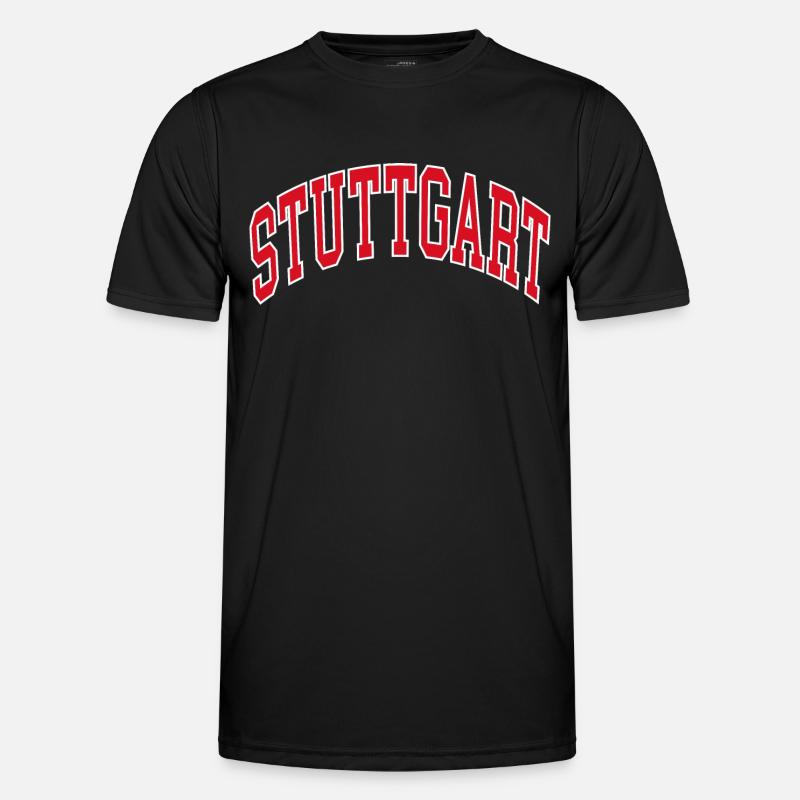 Stuttgart - Männer Funktions-T-Shirt - Schwarz