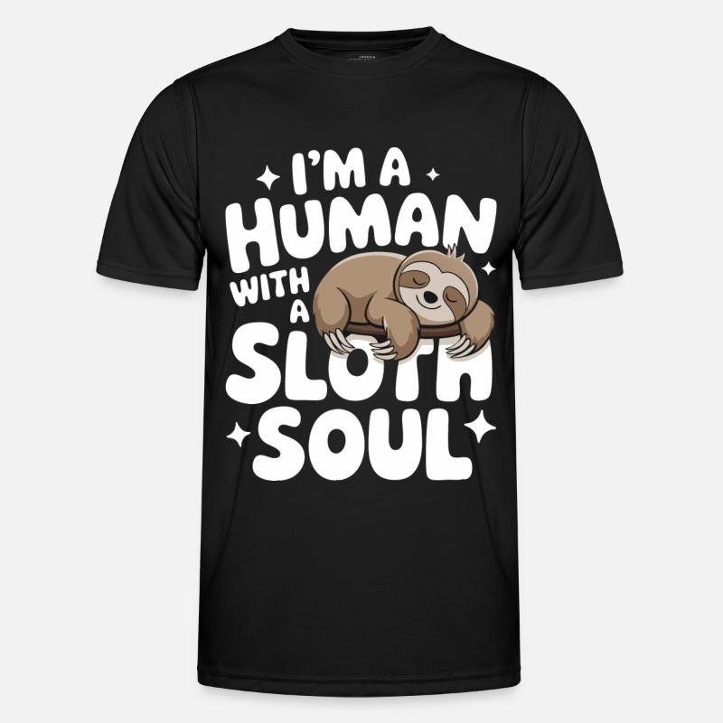 Sloth Sloths Sleeping Lazy - Men's Functional T-Shirt - black