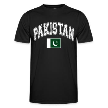 Pakistan Flagge - Männer Funktions-T-Shirt - Schwarz - Vorne - AI Model Male 178 dark (178cm)