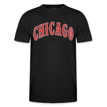 Chicago - T-shirt sport Homme - noir - Devant - AI Model Male 178 dark (178cm)