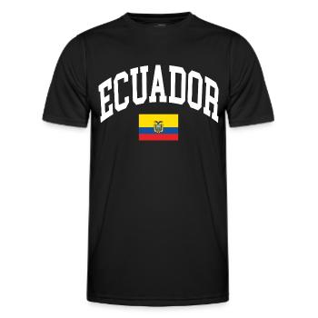 Ecuador Flagge - Männer Funktions-T-Shirt - Schwarz - Vorne - AI Model Male 178 dark (178cm)