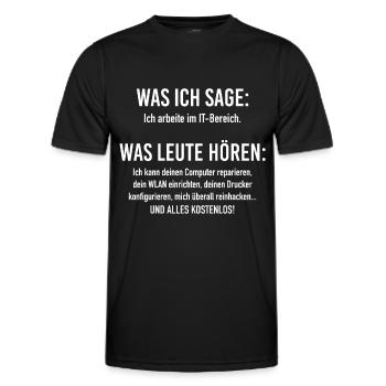 IT-Bereich Informatiker Programmierer IT-Spruch - Männer Funktions-T-Shirt - Schwarz - Vorne - AI Model Male 178 dark (178cm)