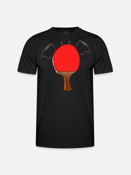 Table Tennis Halloween Bat Wings - Men's Functional T-Shirt - black