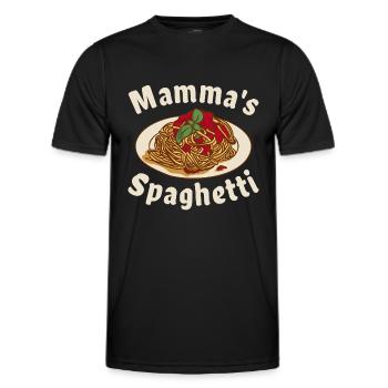 Mamma's Spaghetti - Männer Funktions-T-Shirt - Schwarz - Vorne - AI Model Male 178 dark (178cm)