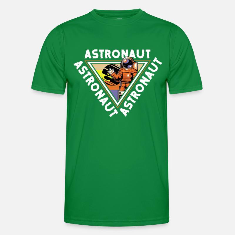 Space Shuttle Spacesuit Star Rocket Men's Functional T-Shirt