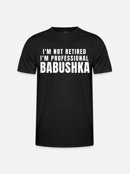 Babushka. Babushka gift - Men's Functional T-Shirt - black