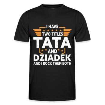 Ich bin A Dziadek Dziadzia Dziadziu Tata Polen Polnisch - Männer Funktions-T-Shirt - Schwarz - Vorne - AI Model Male 178 dark (178cm)