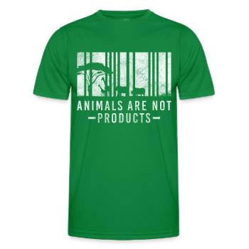 Animal lover Vegetarian Rescue Meatless - Men's Functional T-Shirt - kelly green - Front - AI Model Male 178 dark (178cm)