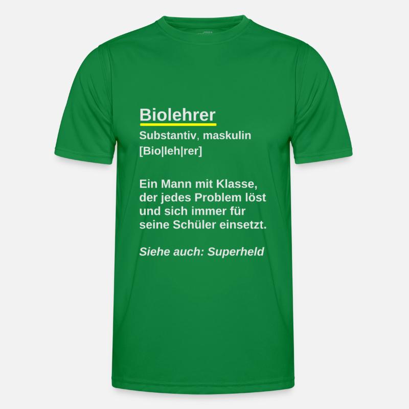 Biolehrer Geschenk Referendar Biologielehrer Männer Funktions-T-Shirt