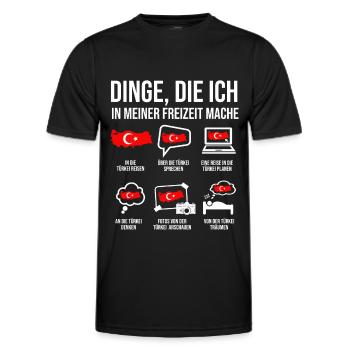 Türkei Shirt Heimatland Türkei für Türken - Männer Funktions-T-Shirt - Schwarz - Vorne - AI Model Male 178 dark (178cm)