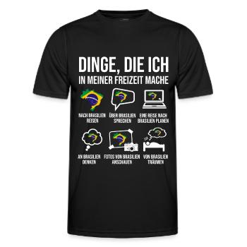 Brasilien Reise Heimatland Brasilien Brasilianer - Männer Funktions-T-Shirt - Schwarz - Vorne - AI Model Male 178 dark (178cm)