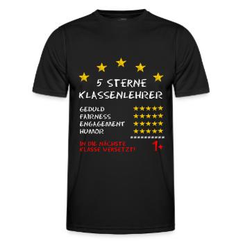 Klassenlehrer Zeugnis Lehrer Geschenk - Männer Funktions-T-Shirt - Schwarz - Vorne - AI Model Male 178 dark (178cm)