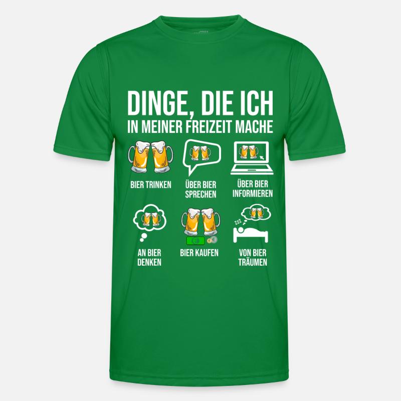 Bier Saufspruch Biertrinker Bierkenner Brauer Männer Funktions-T-Shirt