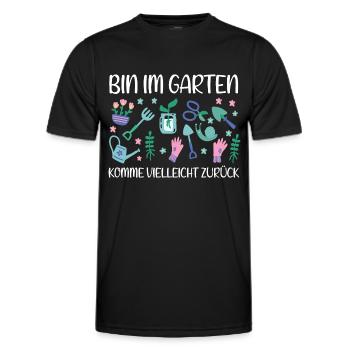Süßer Garten Spruch Witzig Rechen Blumen Pflanzen - Männer Funktions-T-Shirt - Schwarz - Vorne - AI Model Male 178 dark (178cm)