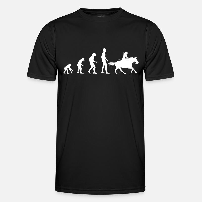 Evolution Western - Männer Funktions-T-Shirt - Schwarz